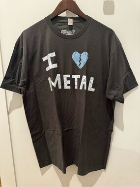 Popkiller | I Heart Metal Graphic Tee | Asphalt | XL | NWOT